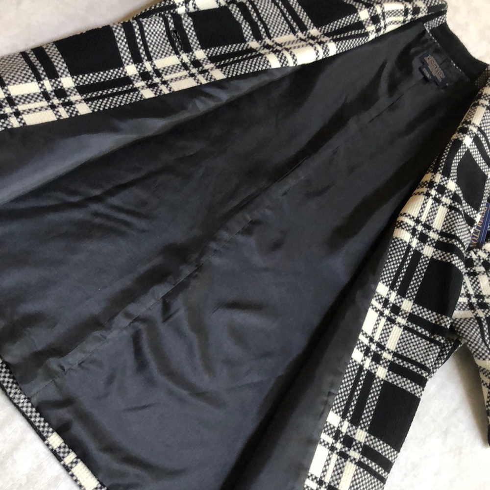 Pendleton Virgin Wool Black and White Tartan Plaid Women Blazer Jacket Size S - Picture 6 of 16